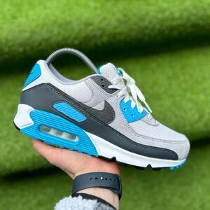 Brand New Shoes Nike Air Max 90 Platinum Tint Blue Lightning Men’s Authentic